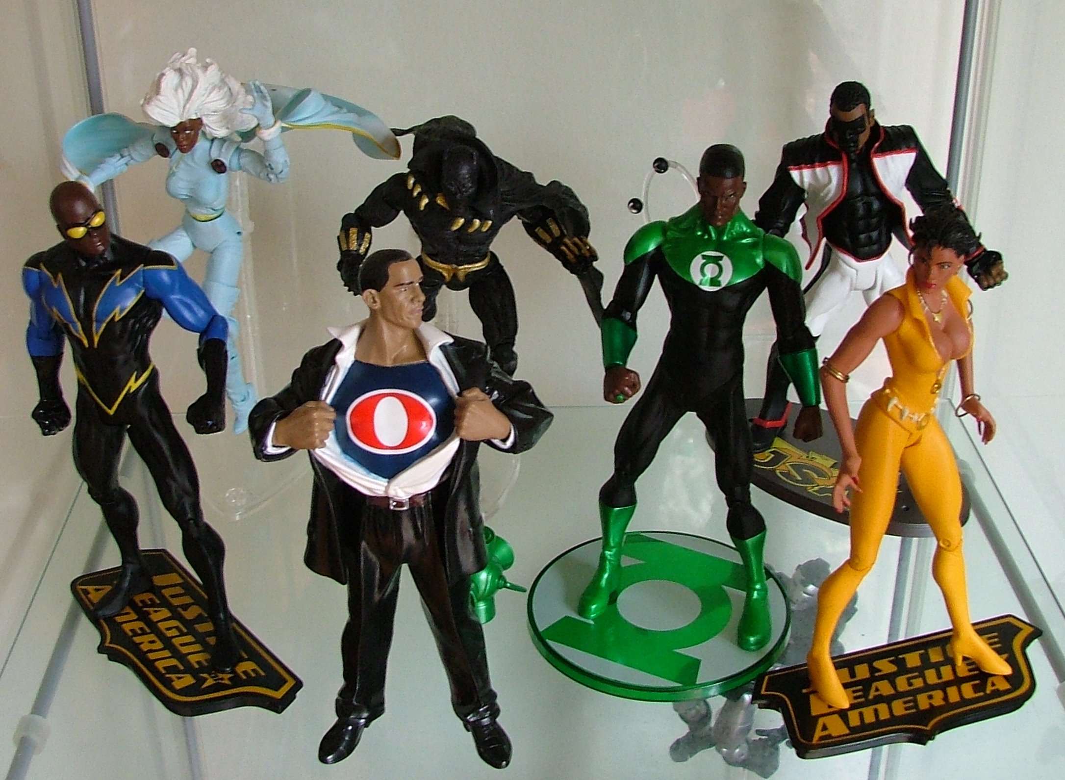 black superhero action figures